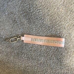 Pink Lululemon Never Lost Keychain
